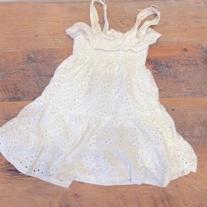Chaps White ruffle sundress 3t